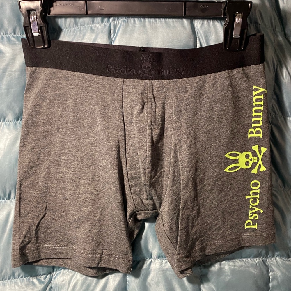 NWT Mens Psycho Bunny boxer briefs Grey Sz Small Retail $28
